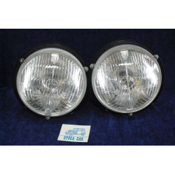 HEADLAMP WITH ELMET MARCHAL WITH OBSCURATOR AND INTERNAL SILVER EMBLEM DIAMETER 180 FERRARI MASERATI YEARS “50”