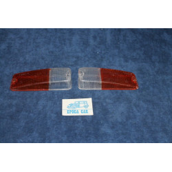 132   PAIR BICOLORED LENSES FOR FRONT LIGHTS   P.V.