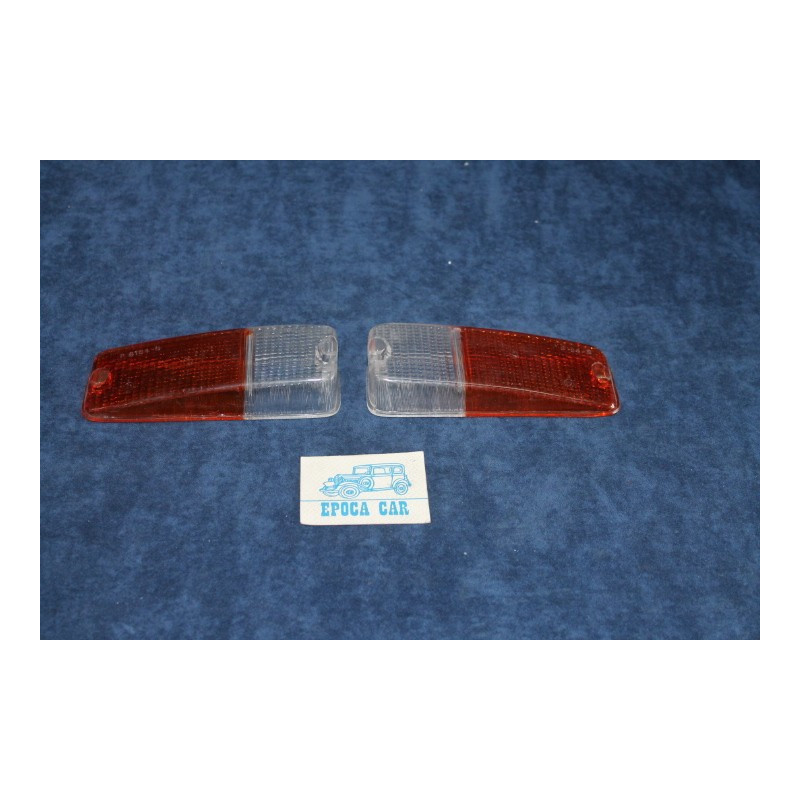 132   PAIR BICOLORED LENSES FOR FRONT LIGHTS   P.V.