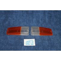 132   COPPIA PLASTICHE BICOLORI PER FANALINI ANT.   CATALUX