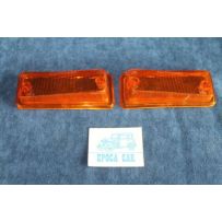 126  COPPIA PLASTICHE ARANCIONI PER FANALINI ANT.   AU.CO