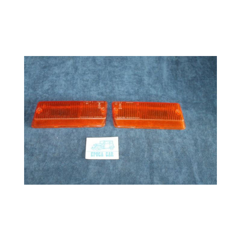 X 19  COPPIA PLASTICHE ARANCIONI PER FANALINI ANT. CARELLO