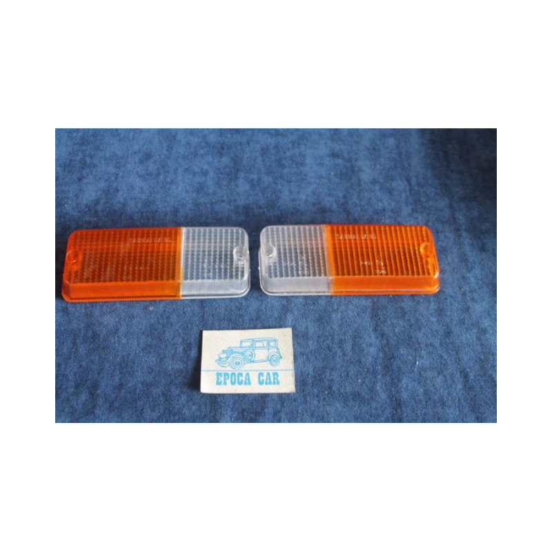 128 COUPE'   PAIR BICOLORED LENSES FOR FRONT LIGHTS   CABBIALUX