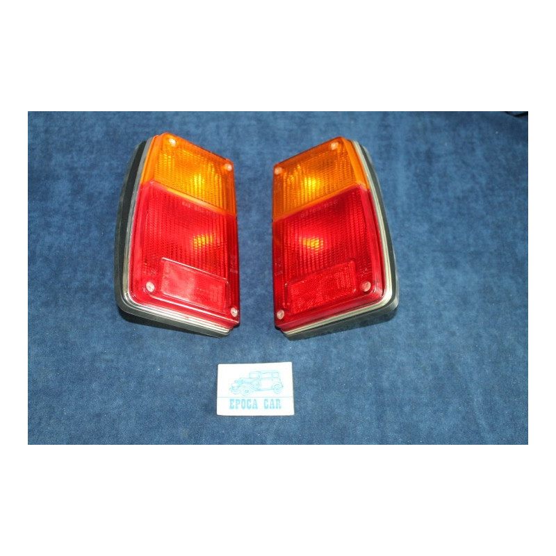 128 COUPE' SL PAIR REAR LIGHTS (PLASSTIC SCREW) CHROME EDGE   ALTISSIMO