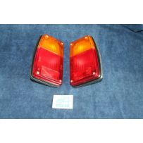 128 COUPE' S  PAIR REAR LIGHTS (PLASTIC SCREW)  BLACK EDGE   ALTISSIMO