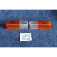 128 3P  COPPIA PLASTICHE BICOLORI PER FANALINI ANT.   ALTISSIMO