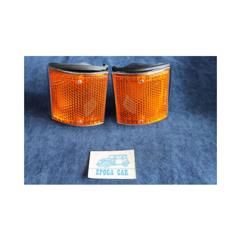 128  PAIR ORANGE METAL LIGHTS   CATALUX