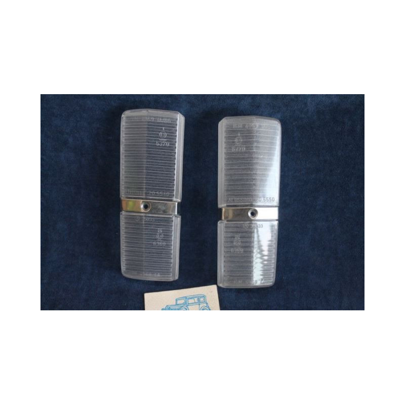 125  1°S  COPPIA PLASTICHE TRASPARENTI PER FANALINI ANT.   ALTISSIMO