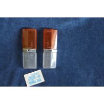 125 1°S  COPPIA PLASTICHE BICOLORI PER FANALINI ANT.   CATALUX