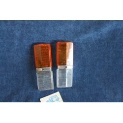 125 1°S  PAIR BICOLORED LENSES FOR FRONT LIGHTS   STARS