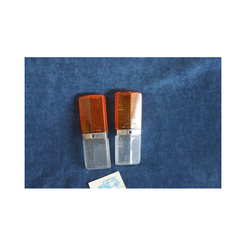 125 1°S  PAIR BICOLORED LENSES FOR FRONT LIGHTS   STARS