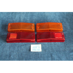 124 SEDAN '71  COMPLETE SET (4 PIECES) LENSES FOR REAR LIGHTS   STARS