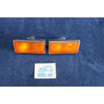 124 SEDAN  PAIR ORANGE FRONT LIGHTS  (PLASTIC)    ARIC