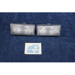 124 SEDAN  PAIR CLEARS PLASTIC FRONT LIGHTS   ARIC