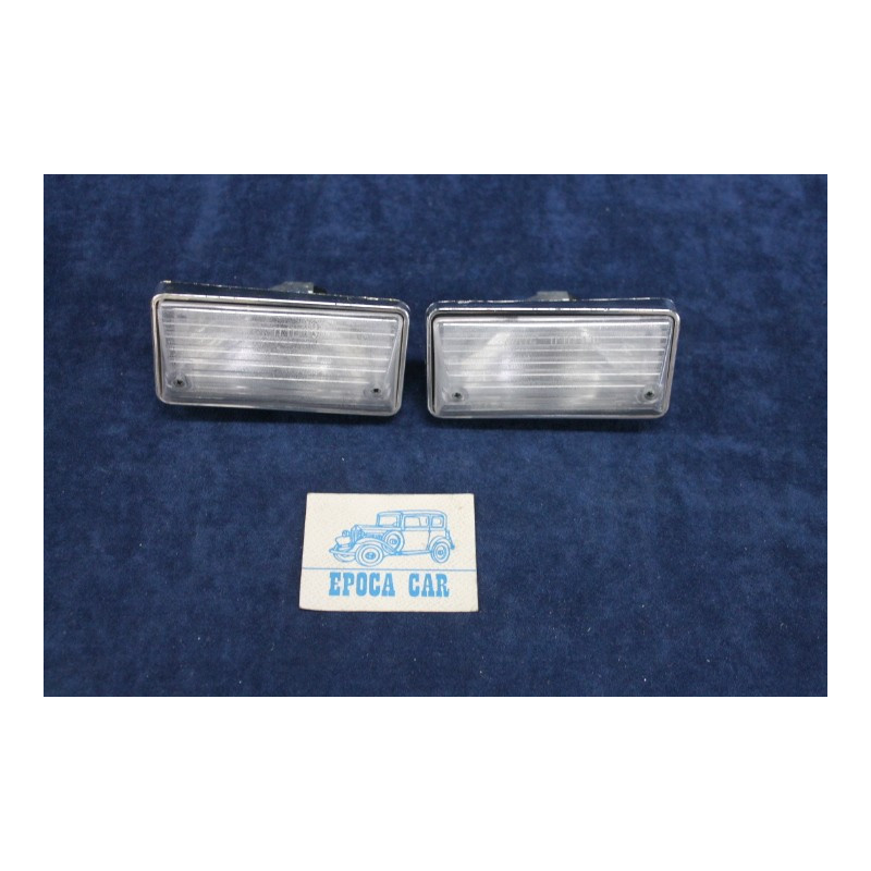 124 SEDAN  PAIR CLEARS PLASTIC FRONT LIGHTS   ARIC