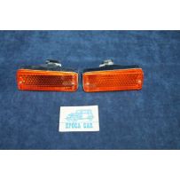 850 SPORT COUPE'  PAIR FRONT ORANGE PLASTIC LIGHTS   LEART