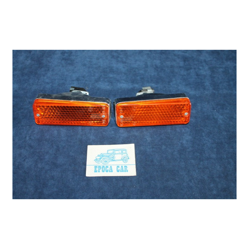 850 SPORT COUPE'  PAIR FRONT ORANGE PLASTIC LIGHTS   LEART