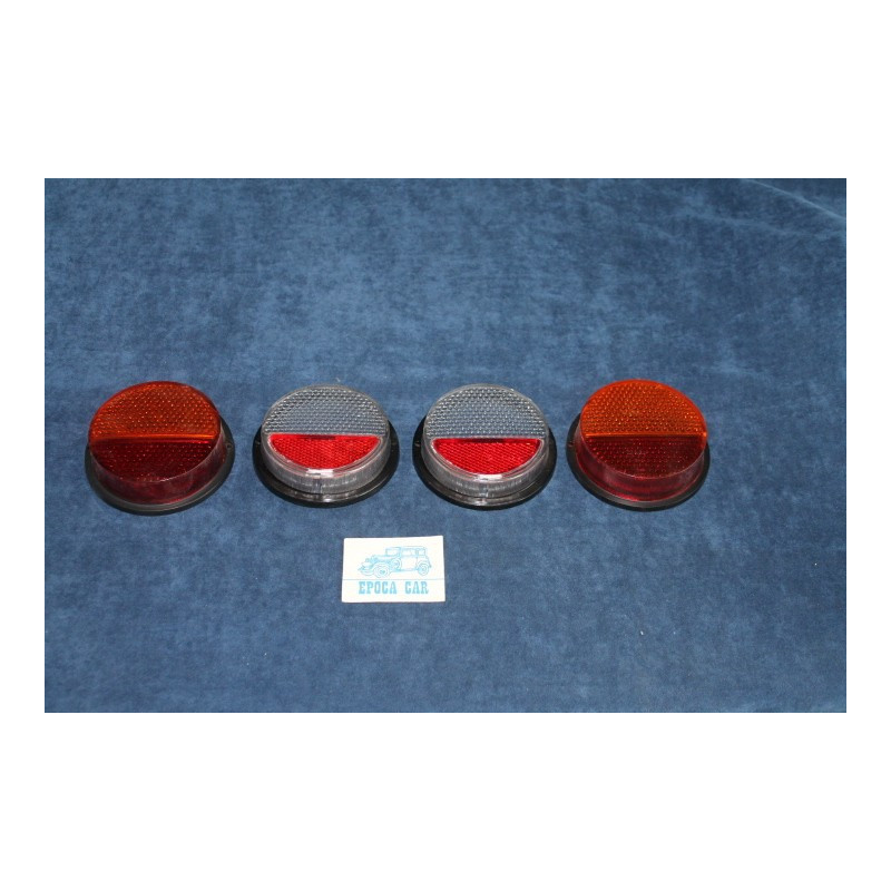 128 RALLY  COMPLETE SET (4 PIECES) LENSES FOR REAR LIGHTS   P.V.