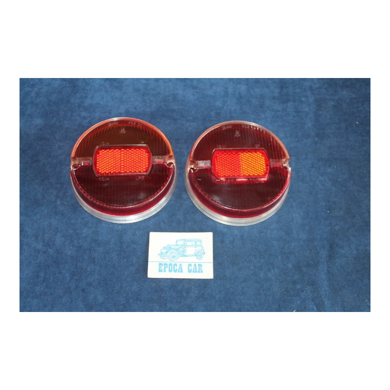 850 SEDAN 1°S  PAIR LENSES FOR REAR LIGHTS (PRINTED CIRCLES)   BELLU'