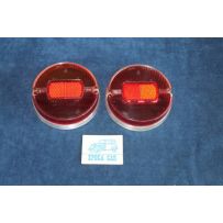 850 COUPE' 1°S  COPPIA PLASTICHE PER FANALINI POST. (CERCHIELLI STAMPATI)   BELLU'