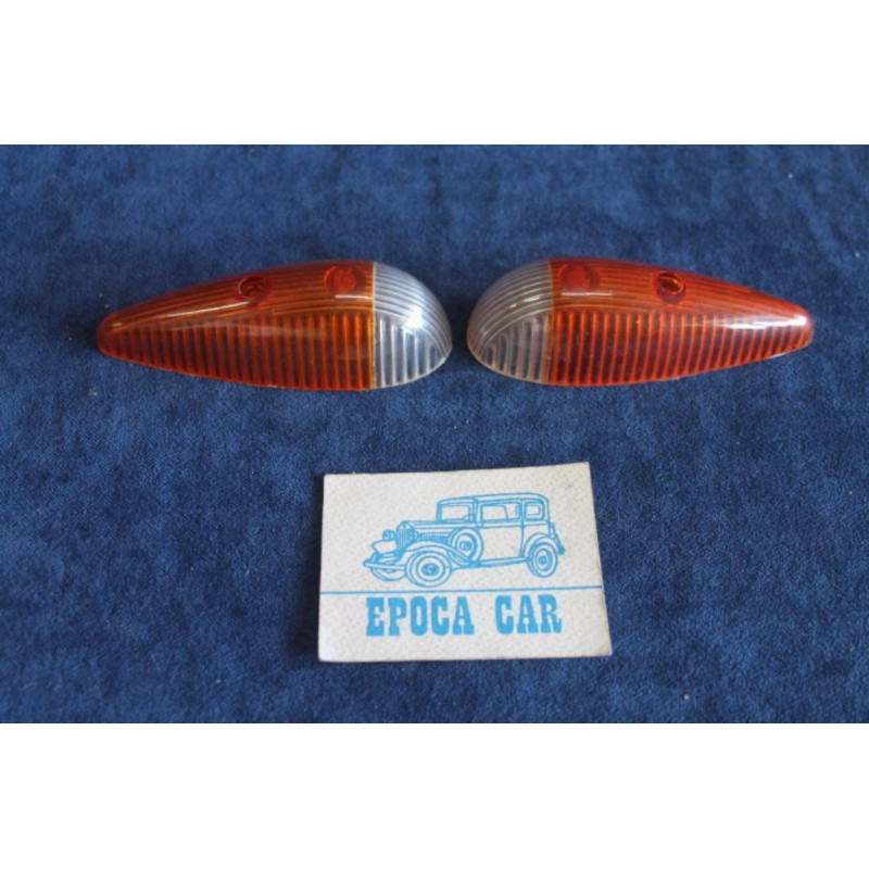 500 N  PAIR  CLEAR-ORANGE LENSES FOR FRONT LIGHTS   LEART