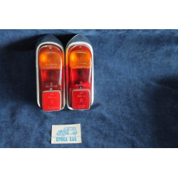 600 E  PAIR REAR LIGHTS (CHROME PLASTIC)   BELLU'