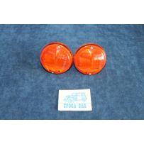 850 COUPE' 1°S  PAIR ORANGE FRONT LIGHTS   STARS