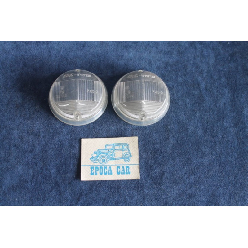 850 COUPE' 1°S  PAIR LENSES FOR FRONT LIGHTS   ARIC