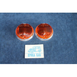 850 COUPE' 1°S  PAIR ORANGE LENSES FOR FRONT LIGHTS   ALTISSIMO