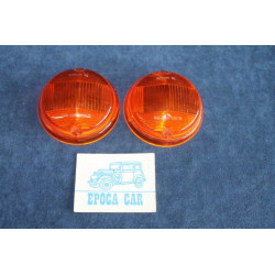 850 COUPE' 1°S  PAIR ORANGE LENSES FOR FRONT LIGHTS   CATALUX