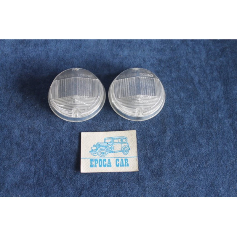 124 COUPE' 1°S  PAIR LENSES FOR FRONT LIGHTS   GIUNTINI