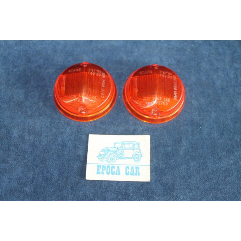 124 COUPE'  1°S  COPPIA PLASTICHE ARANCIONI PER FANALINI ANT.   STARS