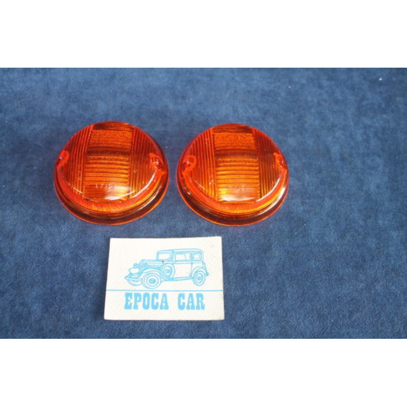 124 COUPE' 1°S  COPPIA PLASTICHE ARANCIONI PER FANALINI ANT. P.V.