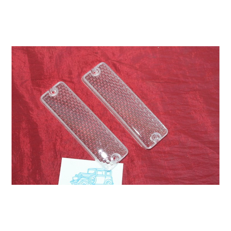 PAIR LENS FRONT LIGHTS FULVIA COUPE' 2-3 SERIE