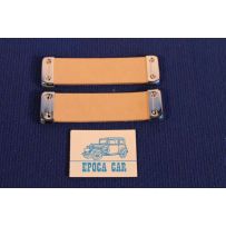 FERMO PORTA IN CUOIO CON PIASTRINE CROMATE CAD.