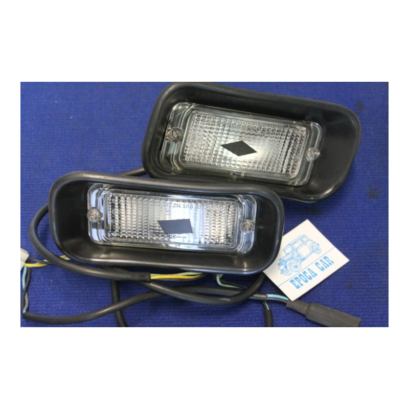 124 COUPE' 3°S CC  PAIR CLEARS FRONT LIGHTS   STARS