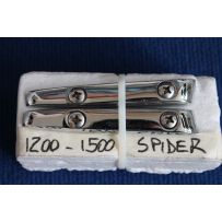 COPPIA PLACCHE CROMATE CON VITI BASE CAPOTE POSTERIORE