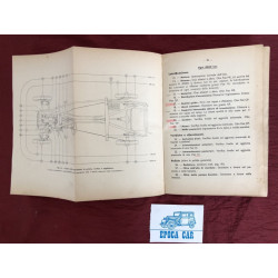 LIBRETTO USO E MANUTENZIONE ORIGINALE  STAMPATO 1937