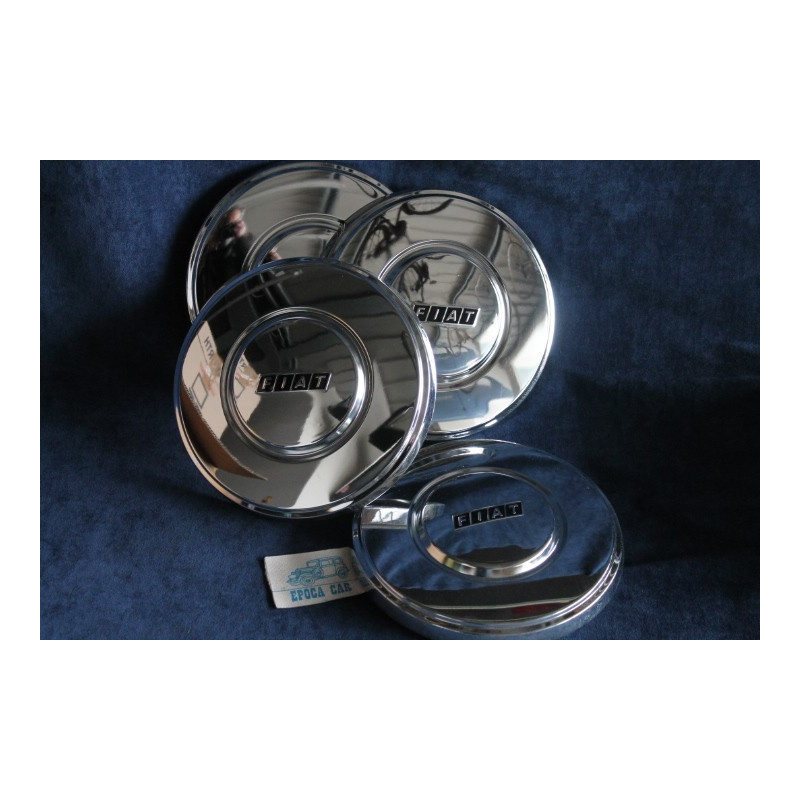 FIAT 132 GLS 74'  SET 4 CHROMED HUBCAP WHEELS