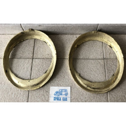 CORNICI FARO IN OTTONE DA ADATTARE E CROMARE PER MODELLO 1400 SIATA DAINA E CISITALIA COPPIA