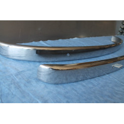 COUPLE BUMPERS STEEL  INOX FIAT 600 NOS