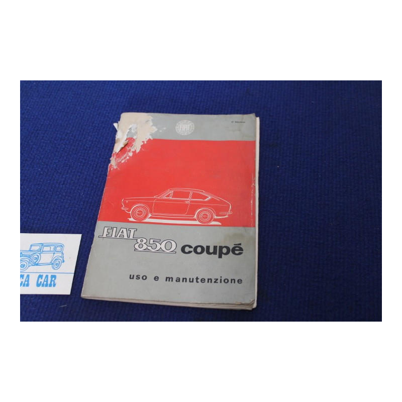 850 COUPE'   USE AND SERVICE BOOK (3° EDITION 1965) COVER A LITTLE DIRTY