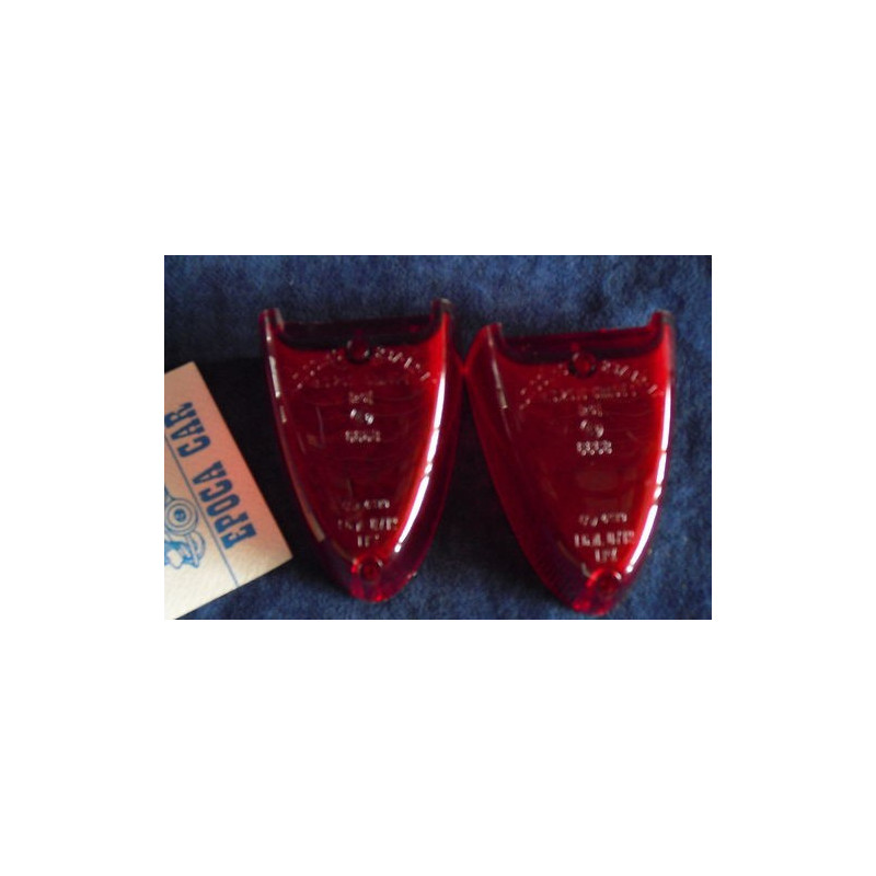 FIAT 1100 58' 1100 D SET 2 PCS RED TAIL LIGHTS LENSES ALTISSIMO NOS