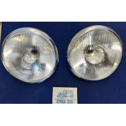 GRUPPI OTTICI ORIGINALI (PARABOLA RESTAURATA VETRO CORNICE) COPPIA FIAT 508 C