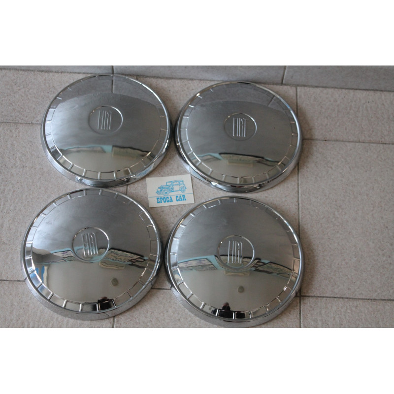 FIAT 1100 R  124 SET  4 PIECES CHROMED COVER WHEELS NOS