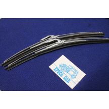 COPPIA SPAZZOLE CARELLO ANTIVENTO CM 33 SATINATE  NOS