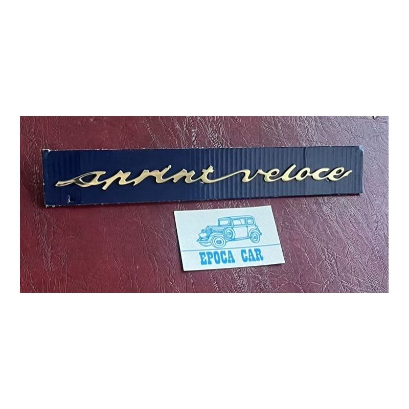 SCRITTA GIULIETTA "SPRINT VELOCE"  ORIGINALE IN OTTONE RESTAURATA