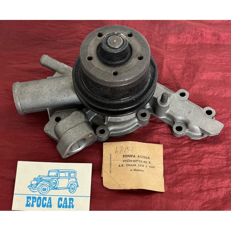 POMPA ACQUA ALFA ROMEO GIULIA - GT - DUETTO 1300 - 1600 CON DINAMO ORIG. SPICA  PULEGGIA DIAM. 94 mm 105.30.07.024.00