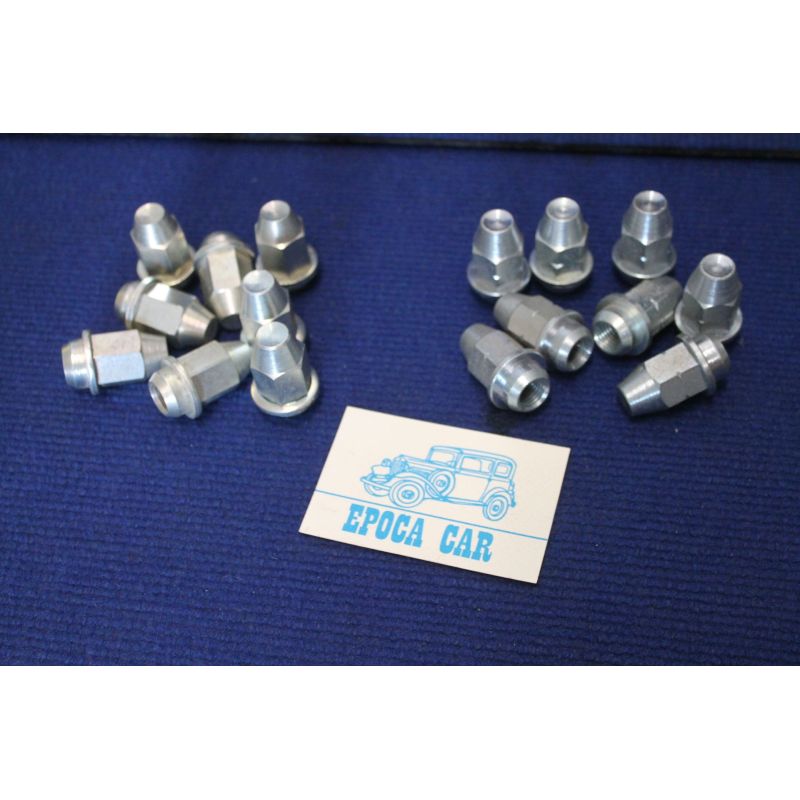 GIULIA 105 GT DUETTO SET 16 PEZZI (8 DX + 8 SX) DADI ZINCATI ORIGINALI NOS