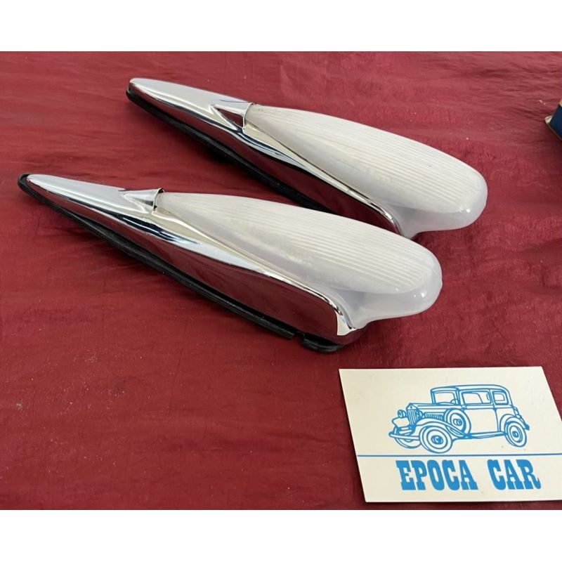 FIAT TOPOLINO 500 C 1 SERIE E GIARDINETTA LEGNO BELVEDERE 1 SERIE LIGHTS OVER FENDERS PAIR ORIGINAL RESTORED WITH GASKET